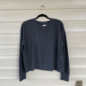 Gray Sweater with Metal Button Details Size M